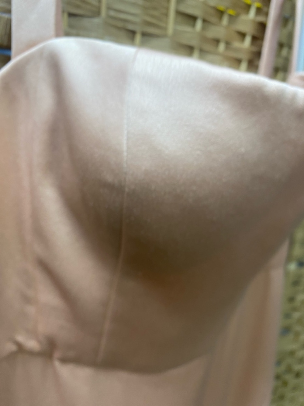Jenny Yoo Peach Bellini Satin bridesmaid distress - Picture 4 of 11